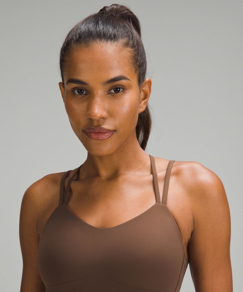 Lululemon Like a Cloud Longline Bra Light Support, B/C Cup Sport BH Dam Choklad Sverige | JRXELV756