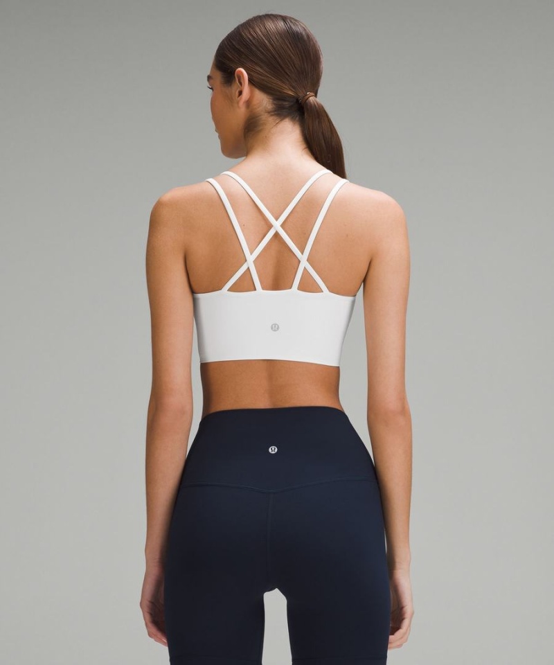 Lululemon Like a Cloud Longline Bra Light Support, B/C Cup Sport BH Dam Vita Sverige | VAZHTJ634