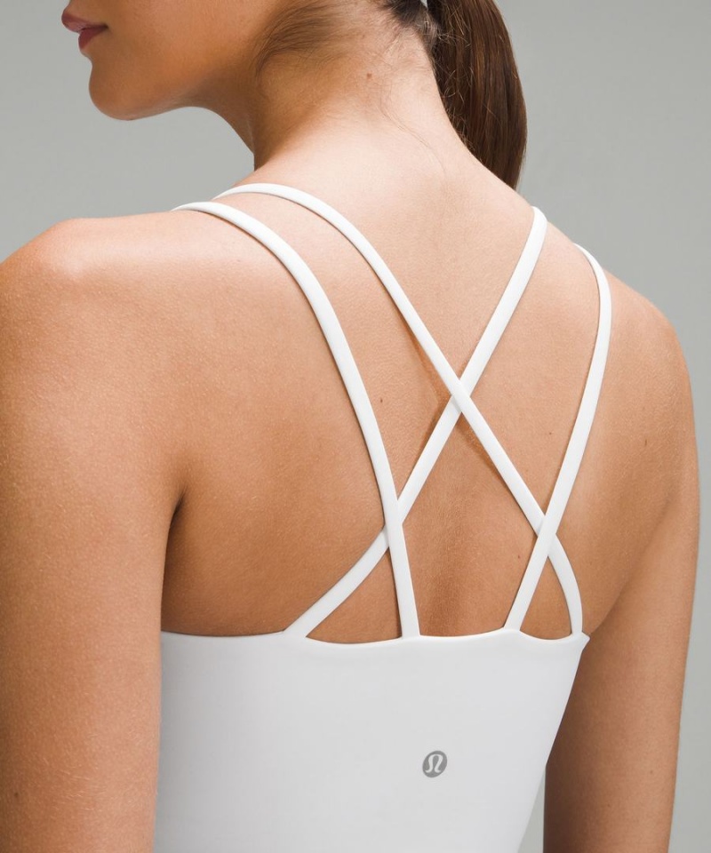 Lululemon Like a Cloud Longline Bra Light Support, B/C Cup Sport BH Dam Vita Sverige | VAZHTJ634