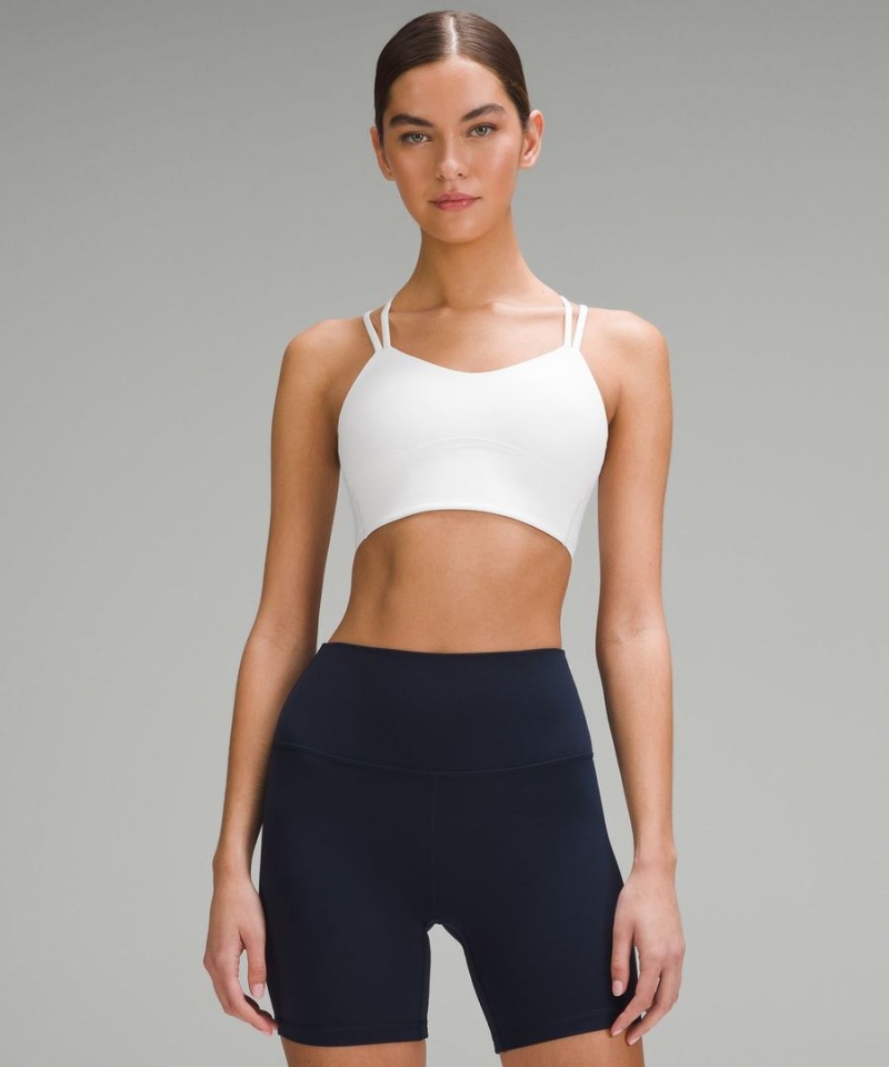 Lululemon Like a Cloud Longline Bra Light Support, B/C Cup Sport BH Dam Vita Sverige | VAZHTJ634