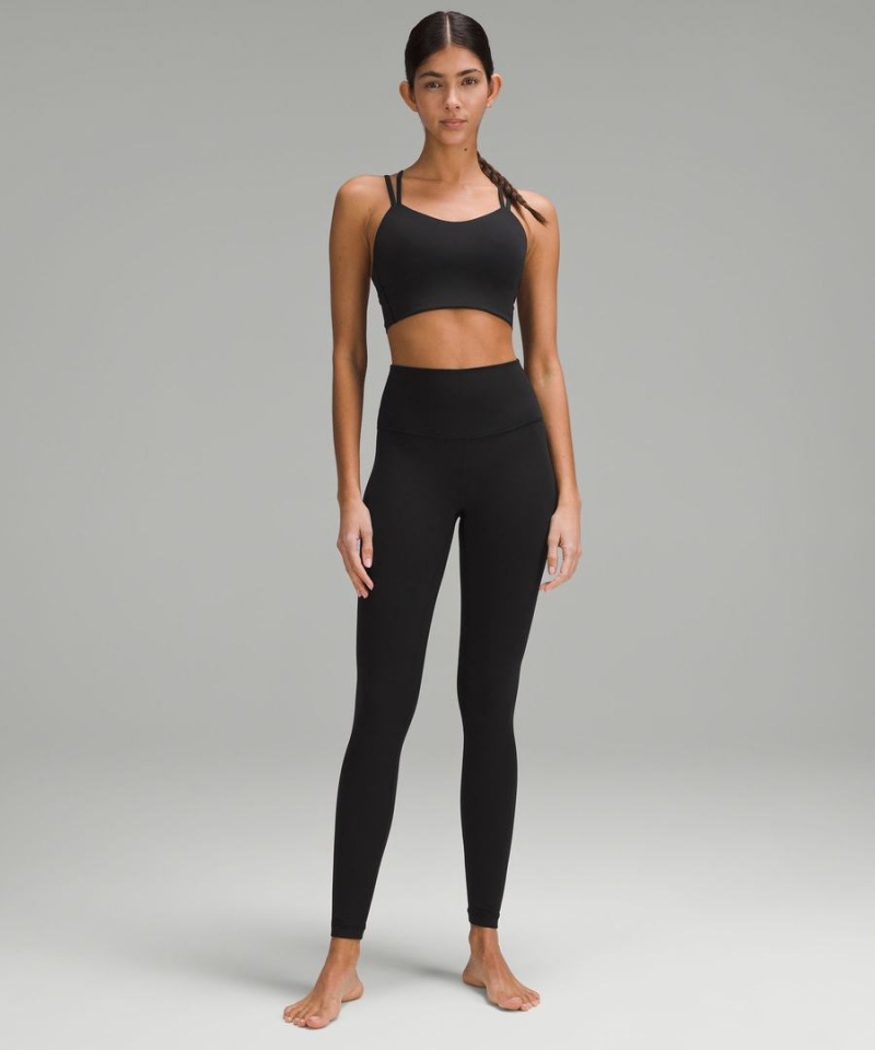 Lululemon Like a Cloud Longline Bra Light Support, B/C Cup Sport BH Dam Svarta Sverige | CMSGPH195