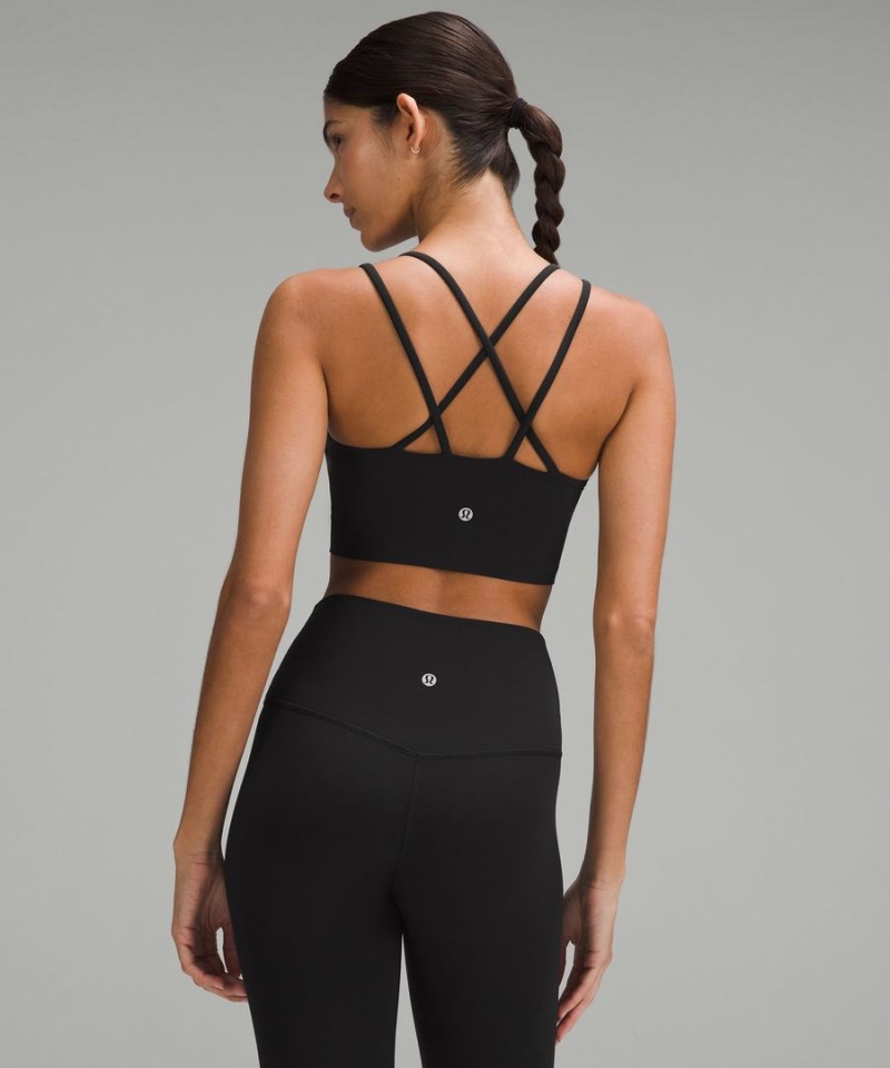 Lululemon Like a Cloud Longline Bra Light Support, B/C Cup Sport BH Dam Svarta Sverige | CMSGPH195