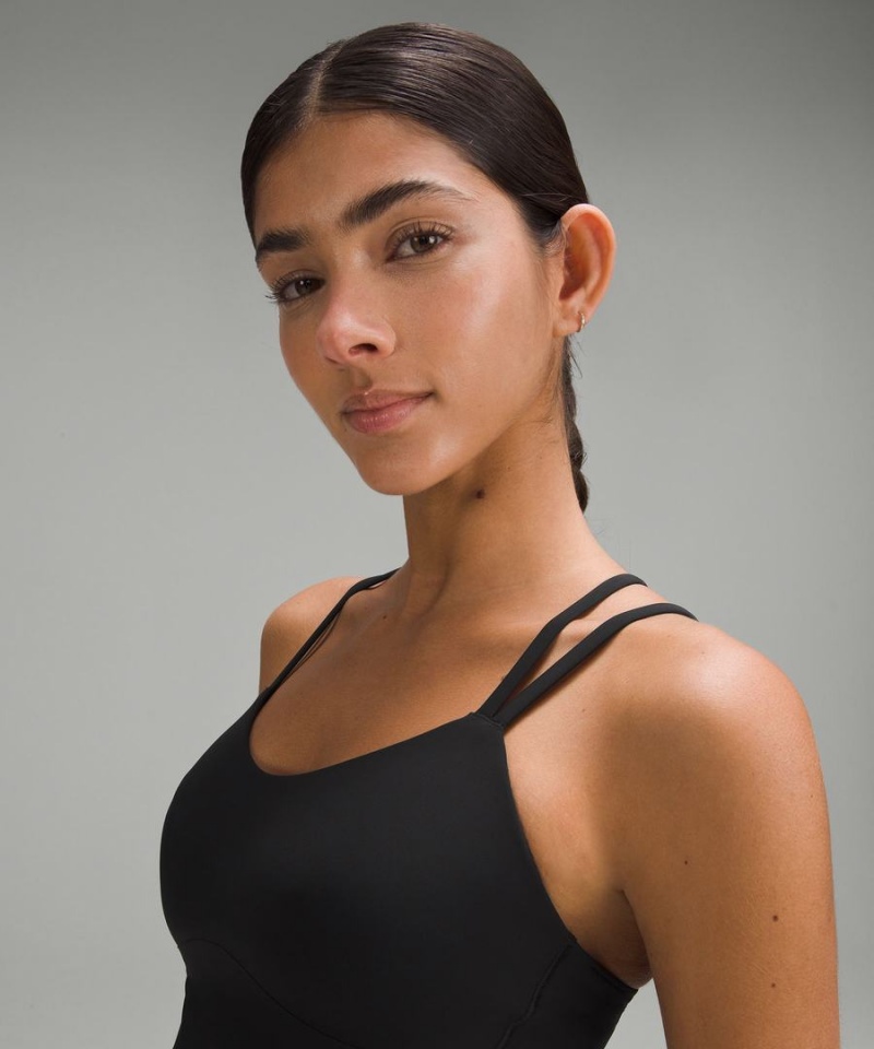Lululemon Like a Cloud Longline Bra Light Support, B/C Cup Sport BH Dam Svarta Sverige | CMSGPH195