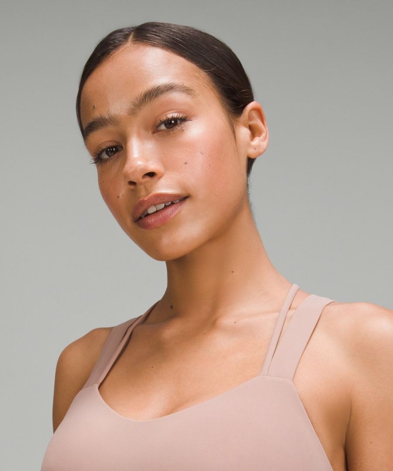 Lululemon Like a Cloud Longline Bra Light Support, D/DD Cup Sport BH Dam Rosa Sverige | LBHOGT483