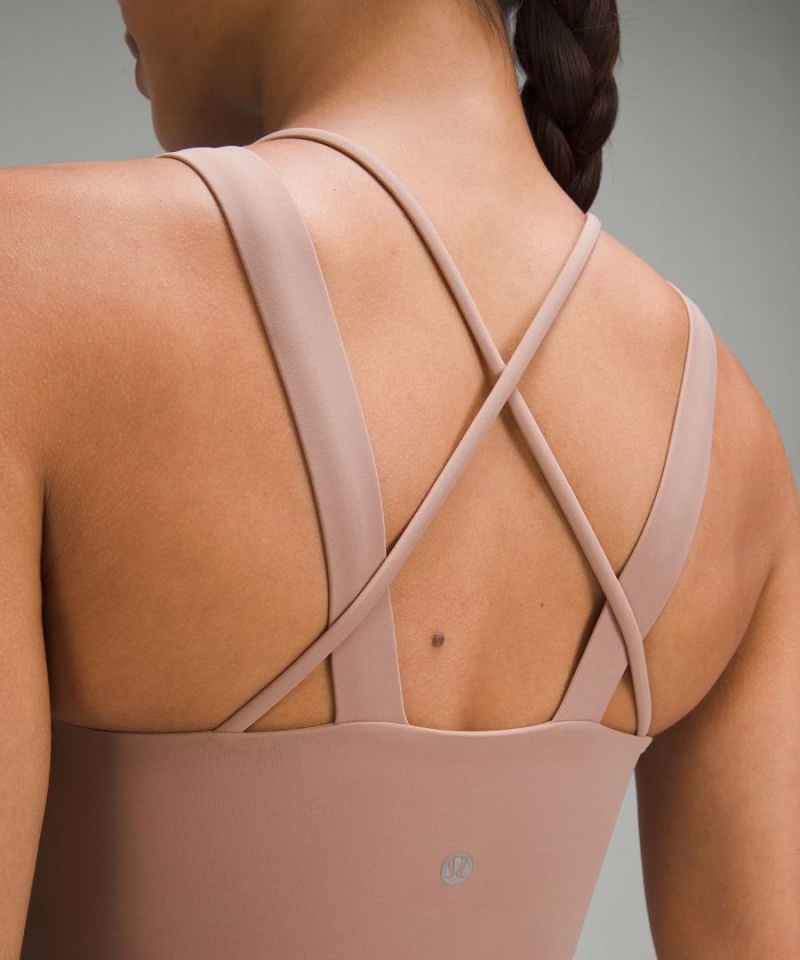 Lululemon Like a Cloud Longline Bra Light Support, D/DD Cup Sport BH Dam Rosa Sverige | LBHOGT483