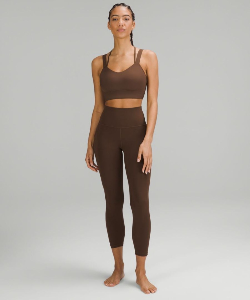 Lululemon Like a Cloud Longline Bra Light Support, D/DD Cup Sport BH Dam Choklad Sverige | TPMGNZ516