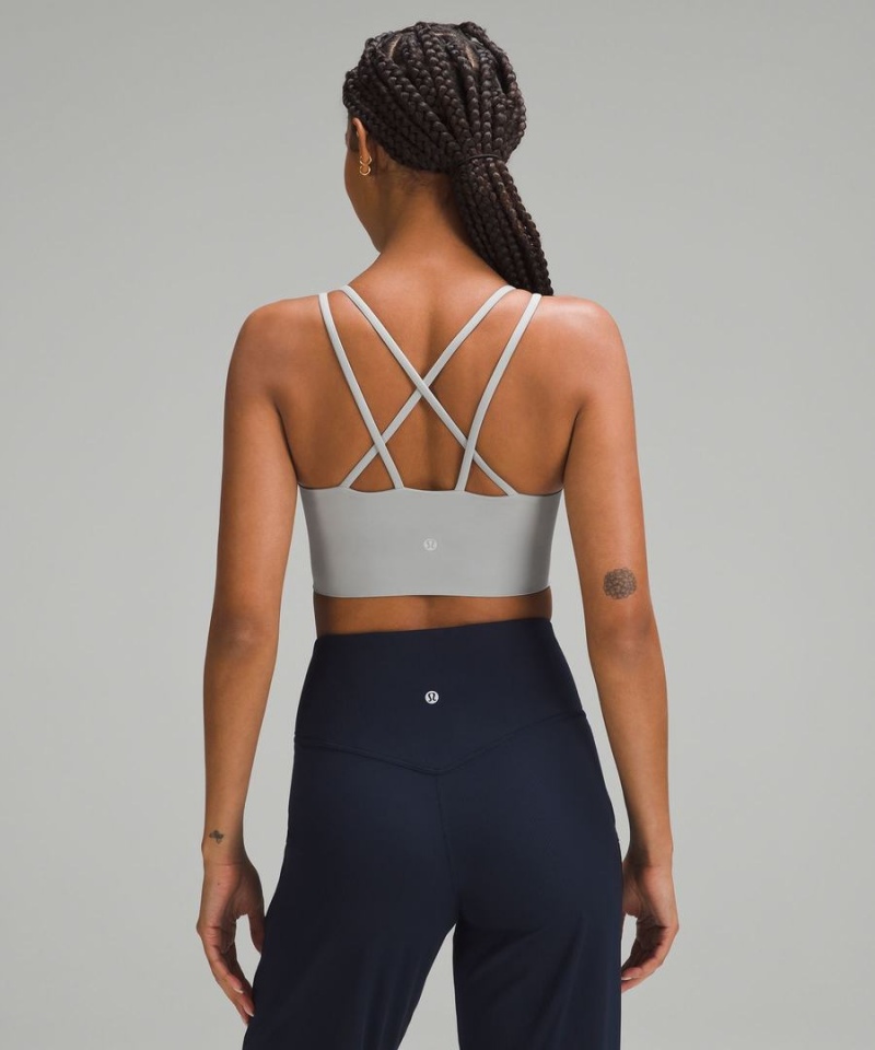 Lululemon Like a Cloud Longline Bra Light Support, B/C Cup Sport BH Dam Silver Sverige | JSUDZI864