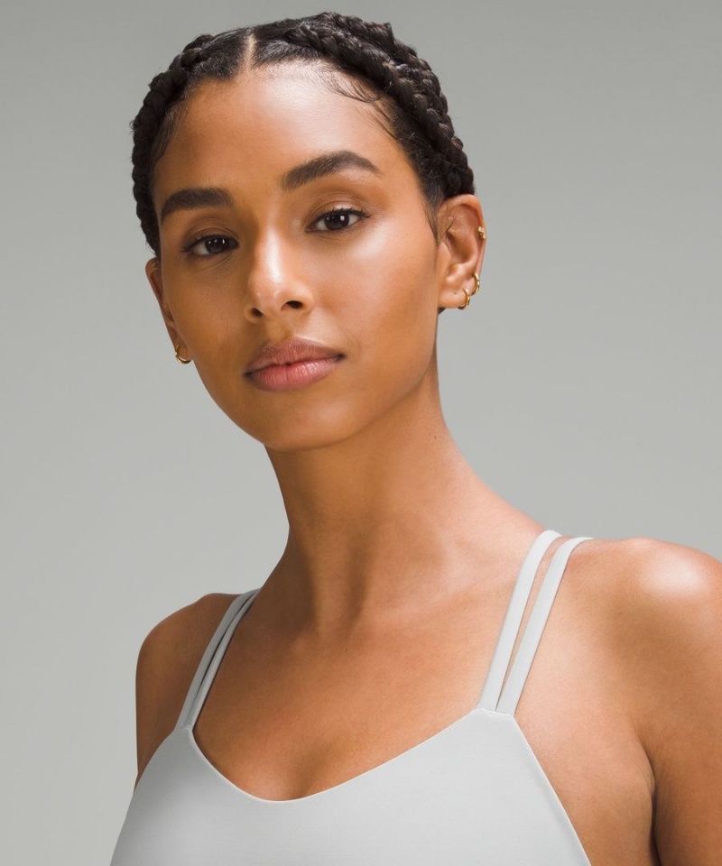Lululemon Like a Cloud Longline Bra Light Support, B/C Cup Sport BH Dam Silver Sverige | JSUDZI864