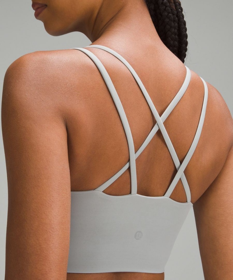 Lululemon Like a Cloud Longline Bra Light Support, B/C Cup Sport BH Dam Silver Sverige | JSUDZI864
