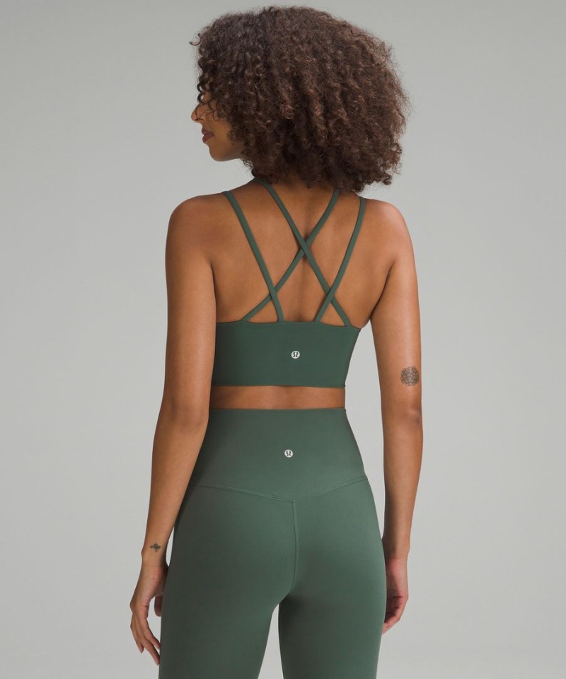 Lululemon Like a Cloud Longline Bra Light Support, B/C Cup Sport BH Dam Mörkgröna Sverige | HEROIN708
