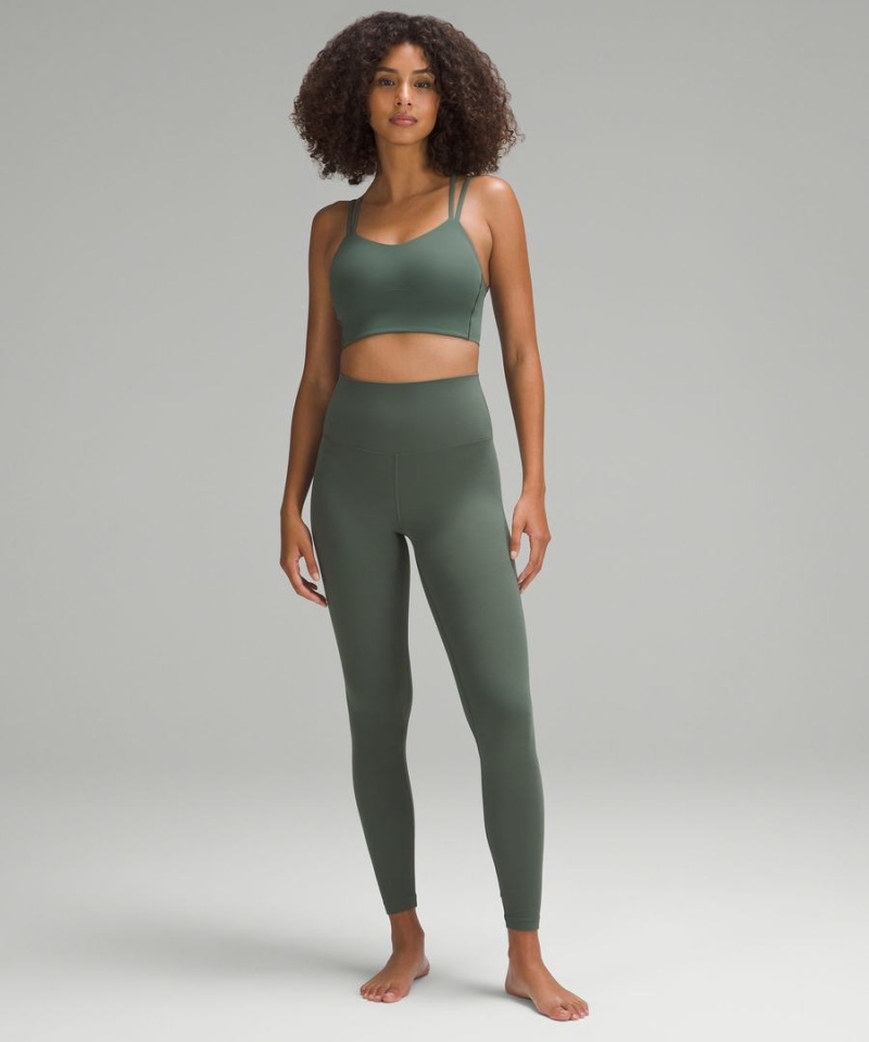 Lululemon Like a Cloud Longline Bra Light Support, B/C Cup Sport BH Dam Mörkgröna Sverige | HEROIN708