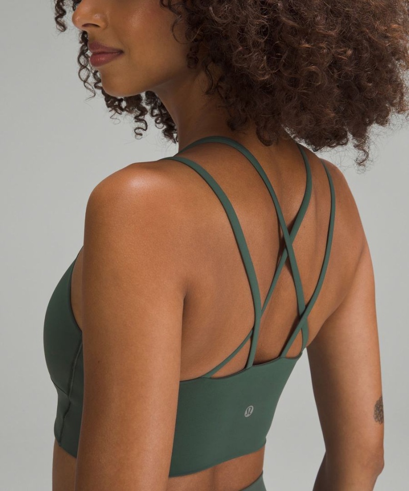 Lululemon Like a Cloud Longline Bra Light Support, B/C Cup Sport BH Dam Mörkgröna Sverige | HEROIN708