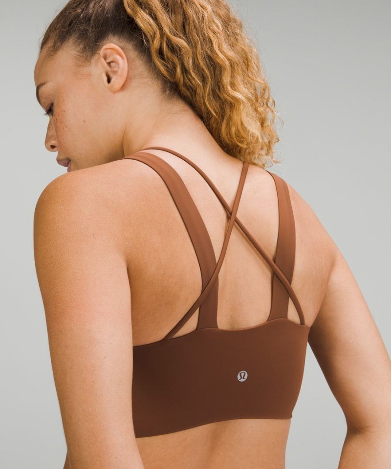 Lululemon Like a Cloud Longline Bra Light Support, D/DD Cup Sport BH Dam Bruna Sverige | AMHFLD354