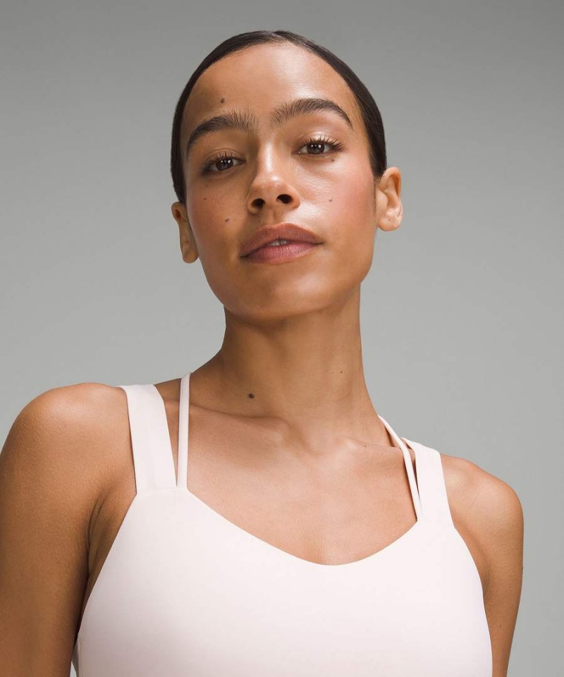 Lululemon Like a Cloud Longline Bra Light Support, D/DD Cup Sport BH Dam Ljusröda Sverige | TJSWAB540