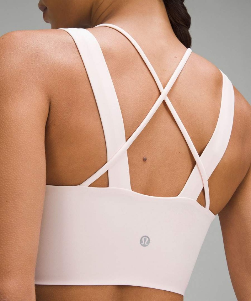 Lululemon Like a Cloud Longline Bra Light Support, D/DD Cup Sport BH Dam Ljusröda Sverige | TJSWAB540