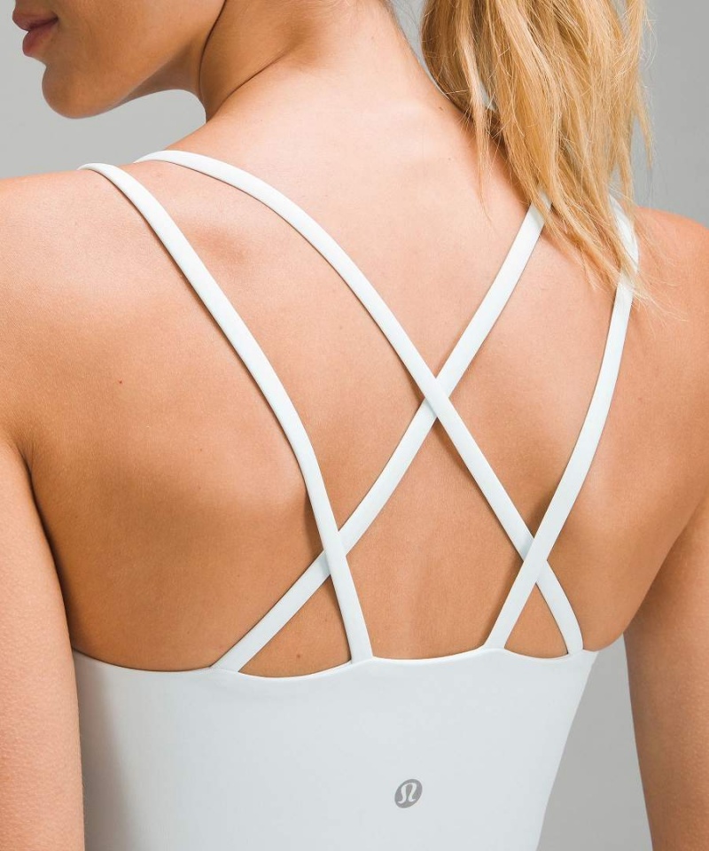 Lululemon Like a Cloud Longline Bra Light Support, B/C Cup Sport BH Dam Silver Sverige | PBRODE614