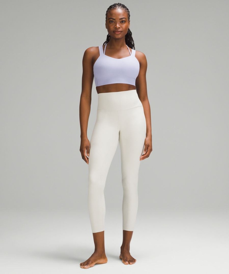 Lululemon Like a Cloud Longline Räfflad Bra Light Support, D/DD Cups Sport BH Dam Lila Sverige | HKAULG912