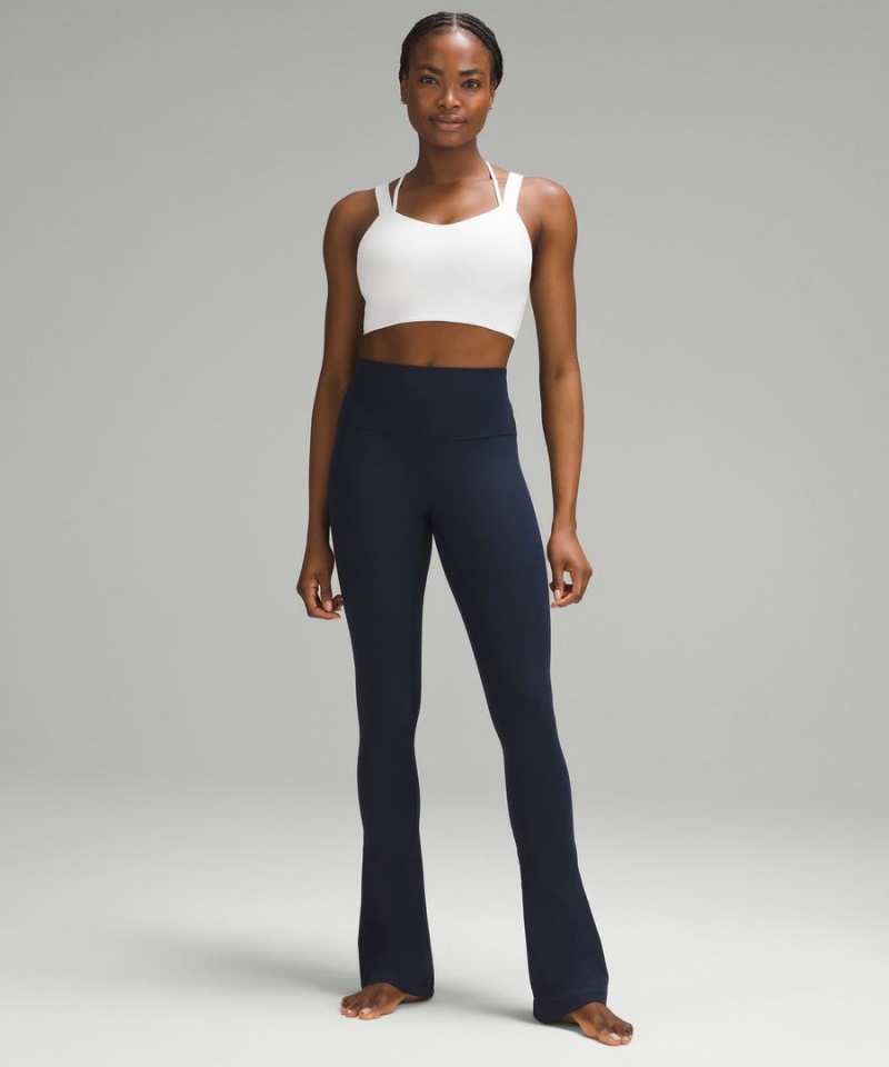 Lululemon Like a Cloud Longline Räfflad Bra Light Support, D/DD Cups Sport BH Dam Vita Sverige | OYBWPT314