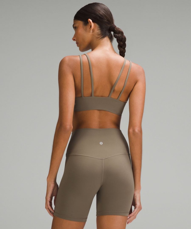 Lululemon Like a Cloud Räfflad Bra Light Support, B/C Cup Sport BH Dam Grå Sverige | LVKTNY037