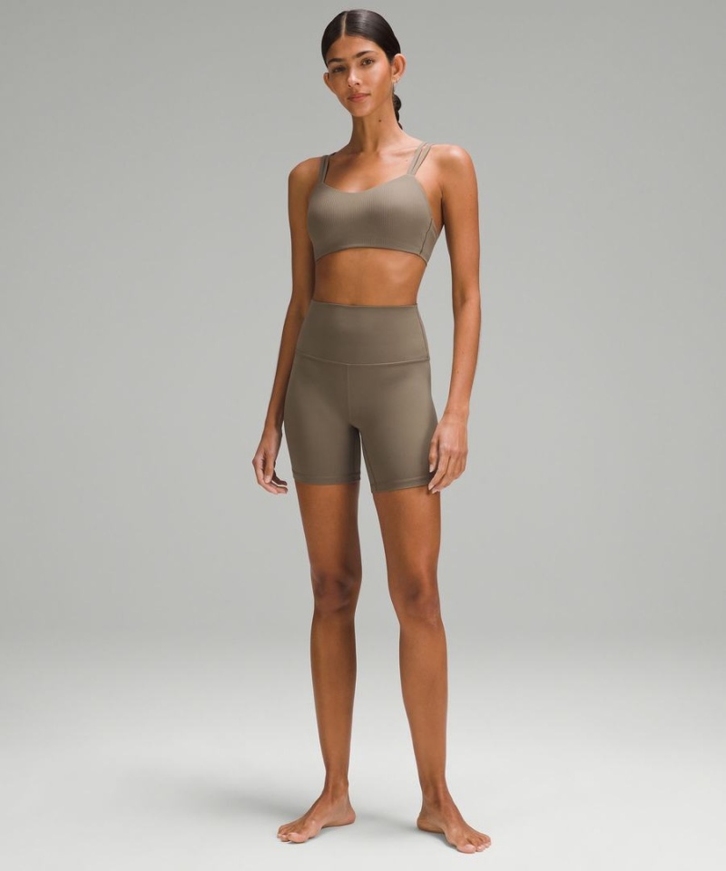 Lululemon Like a Cloud Räfflad Bra Light Support, B/C Cup Sport BH Dam Grå Sverige | LVKTNY037