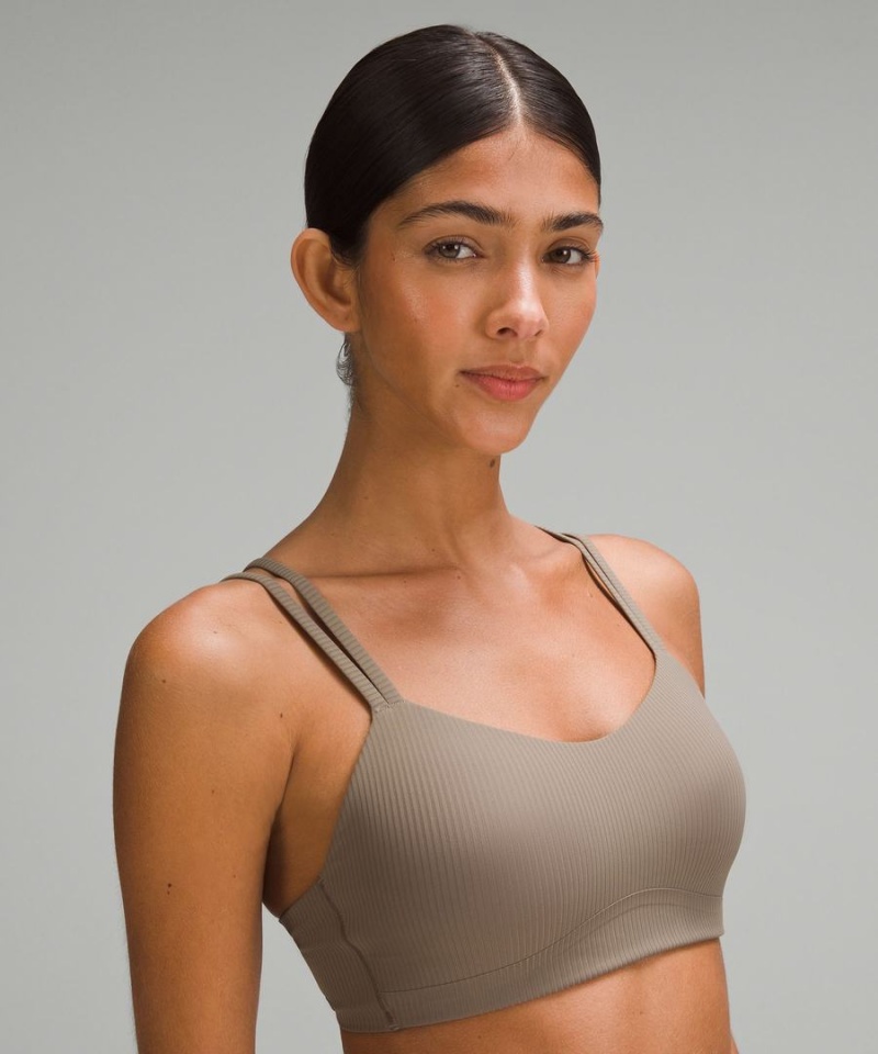 Lululemon Like a Cloud Räfflad Bra Light Support, B/C Cup Sport BH Dam Grå Sverige | LVKTNY037