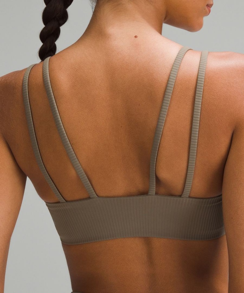 Lululemon Like a Cloud Räfflad Bra Light Support, B/C Cup Sport BH Dam Grå Sverige | LVKTNY037