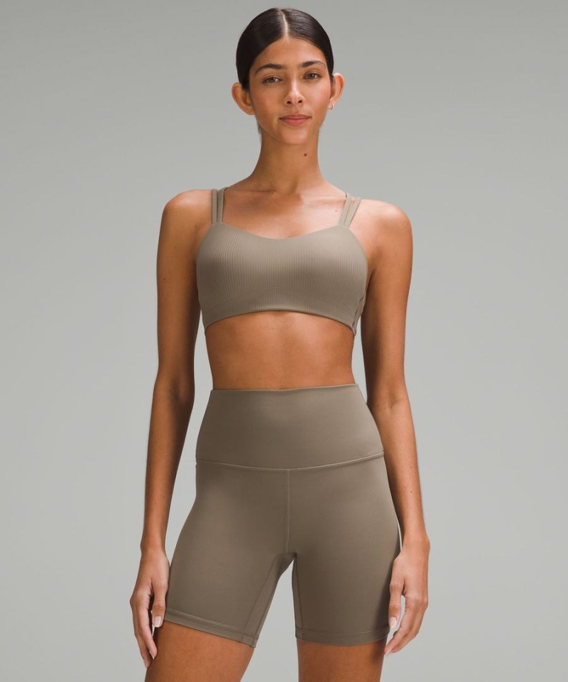 Lululemon Like a Cloud Räfflad Bra Light Support, B/C Cup Sport BH Dam Grå Sverige | LVKTNY037