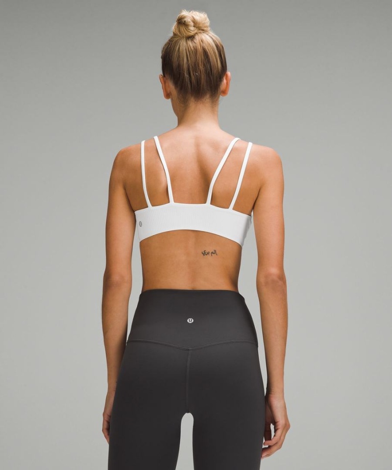Lululemon Like a Cloud Räfflad Bra Light Support, B/C Cup Sport BH Dam Vita Sverige | JGFHZM378