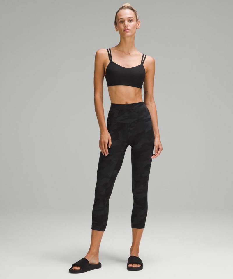 Lululemon Like a Cloud Räfflad Bra Light Support, B/C Cup Sport BH Dam Svarta Sverige | LVBGRH214