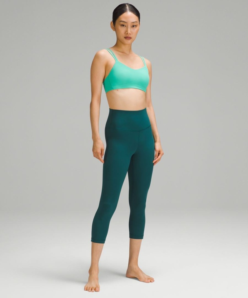 Lululemon Like a Cloud Räfflad Bra Light Support, B/C Cup Sport BH Dam Gröna Sverige | GUVTEL918