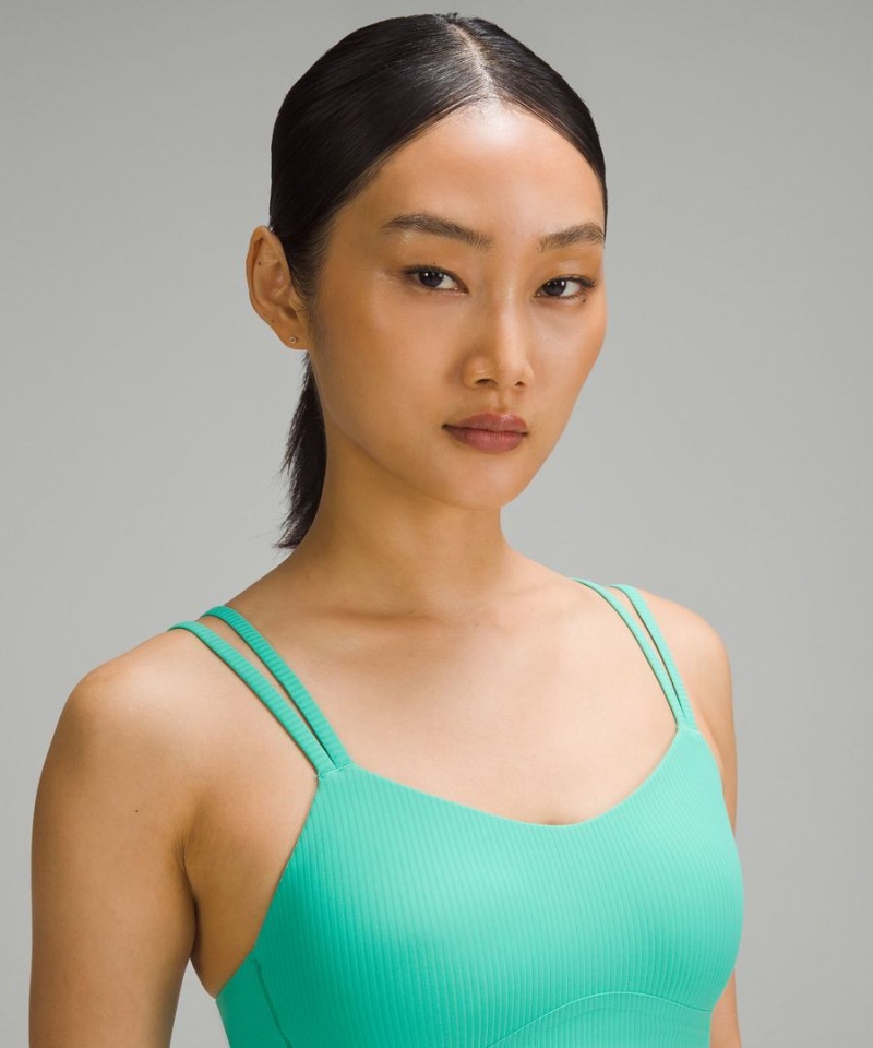 Lululemon Like a Cloud Räfflad Bra Light Support, B/C Cup Sport BH Dam Gröna Sverige | GUVTEL918