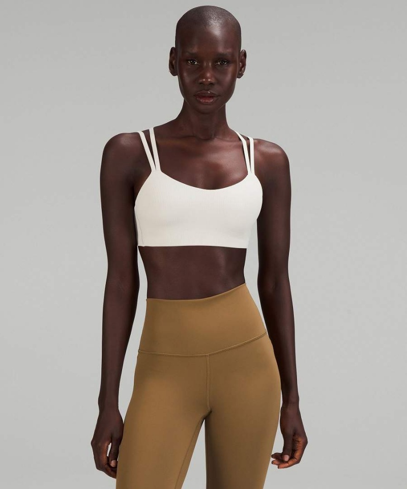 Lululemon Like a Cloud Räfflad Bra Light Support, B/C Cup Sport BH Dam Beige Sverige | YRGCDK423