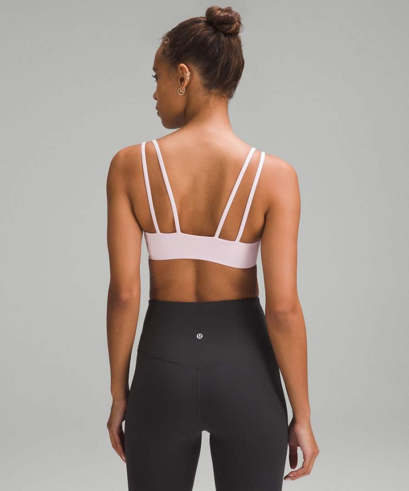 Lululemon Like a Cloud Räfflad Bra Light Support, B/C Cup Sport BH Dam Rosa Sverige | NGQBML746