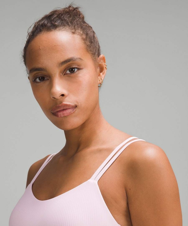 Lululemon Like a Cloud Räfflad Bra Light Support, B/C Cup Sport BH Dam Rosa Sverige | NGQBML746