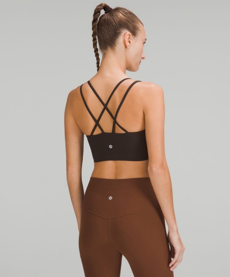 Lululemon Like a Cloud Räfflad Longline Bra Light Support, B/C Cup Sport BH Dam Mörkolivgröna Sverige | VWBMSP023