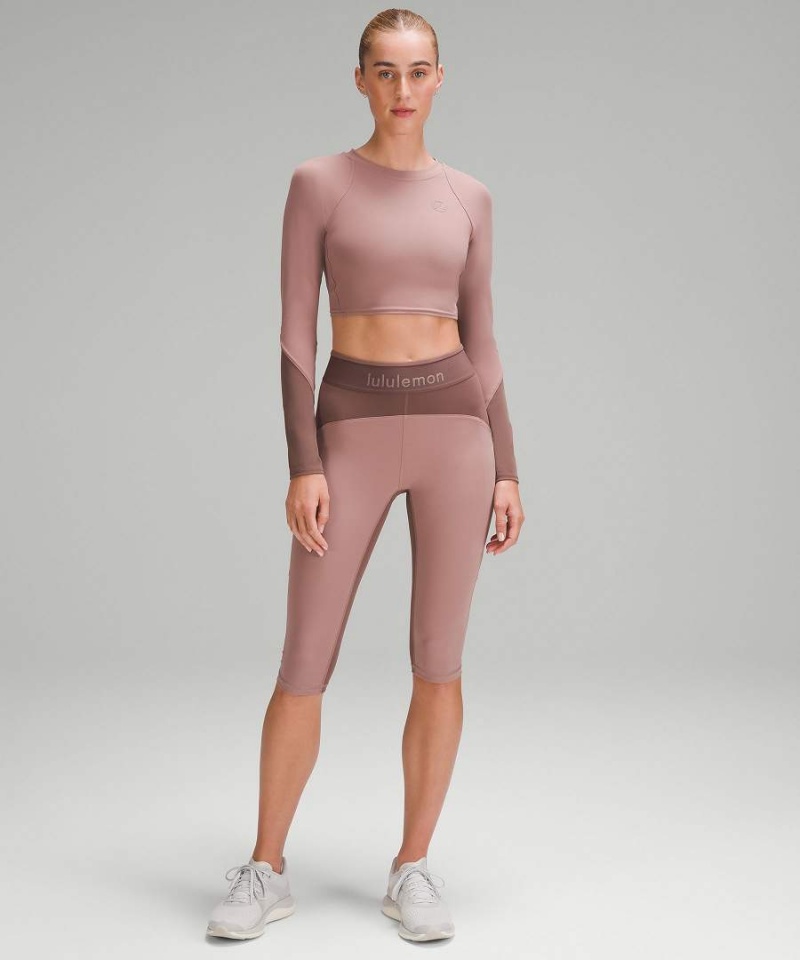 Lululemon Logo Waistband Everlux Tränings Crop 15