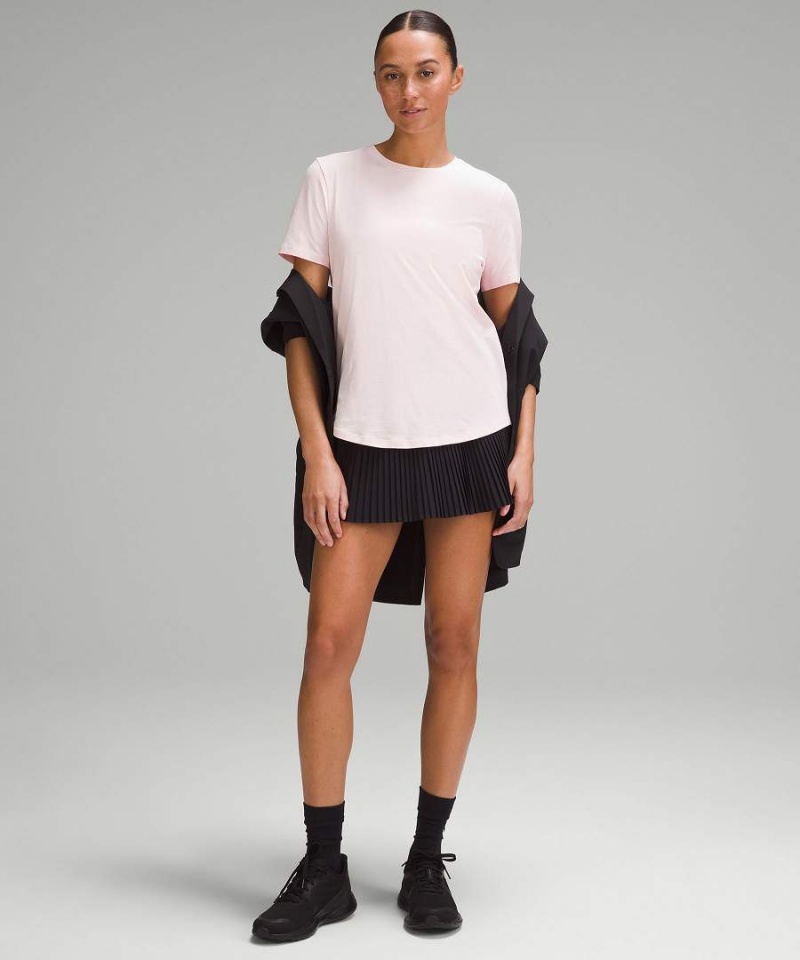 Lululemon Love Curved-Hem Crewneck T-shirt Dam Ljusröda Sverige | PHCZLN310