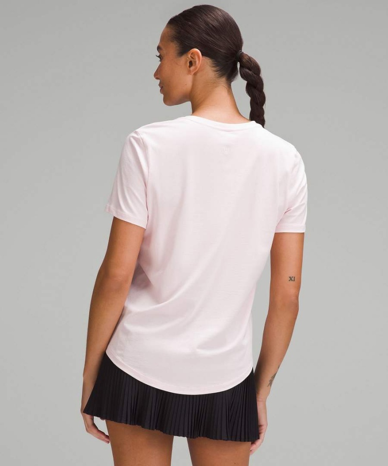 Lululemon Love Curved-Hem Crewneck T-shirt Dam Ljusröda Sverige | PHCZLN310
