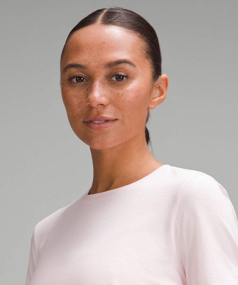 Lululemon Love Curved-Hem Crewneck T-shirt Dam Ljusröda Sverige | PHCZLN310