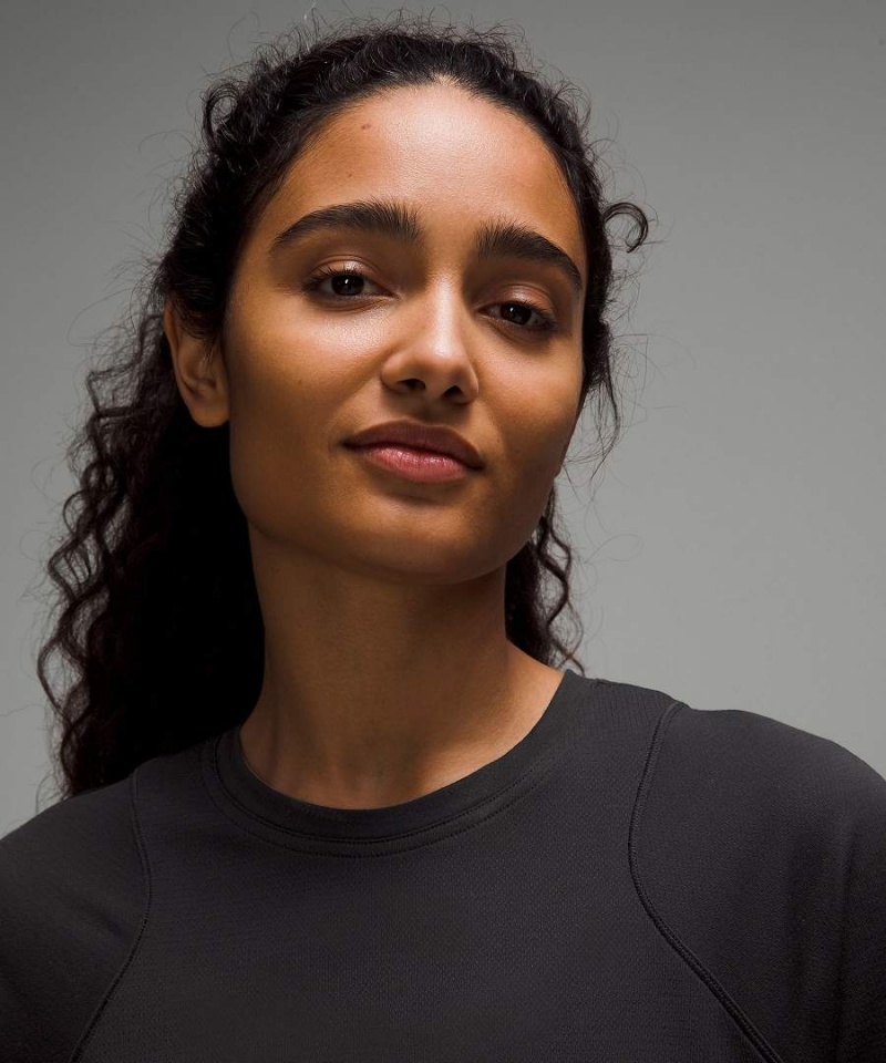 Lululemon Lätta Cinched Hem Vandring T-shirt Dam Svarta Sverige | YCNETA819