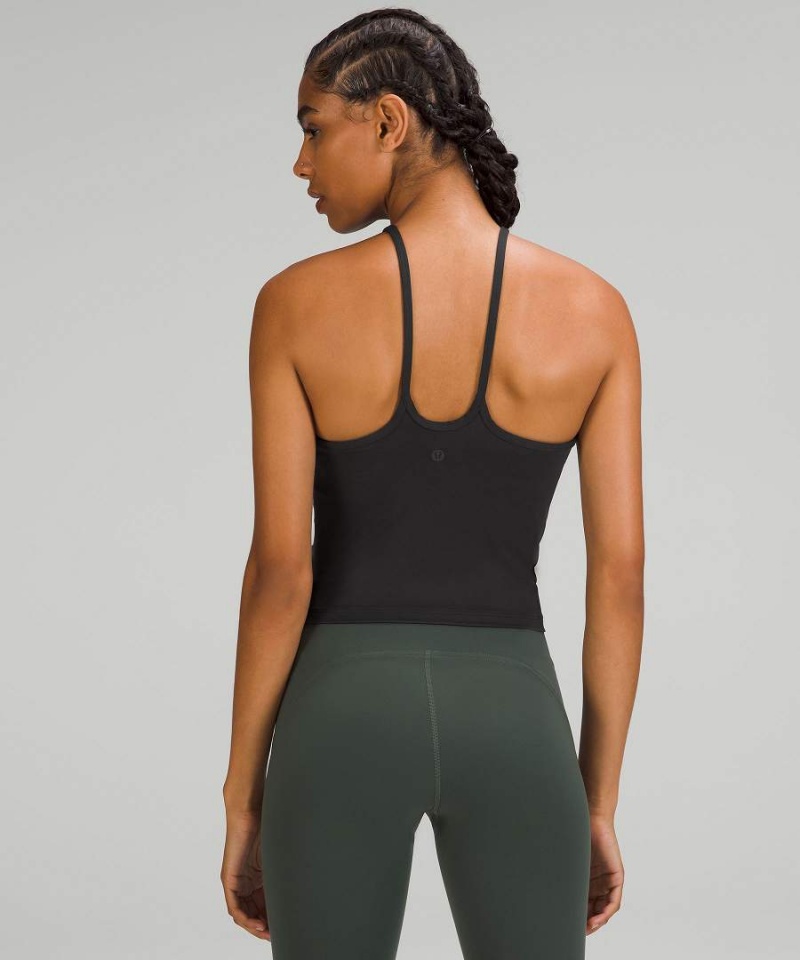Lululemon Lätta High-Neck Yoga Linne Dam Svarta Sverige | GFQXLN569