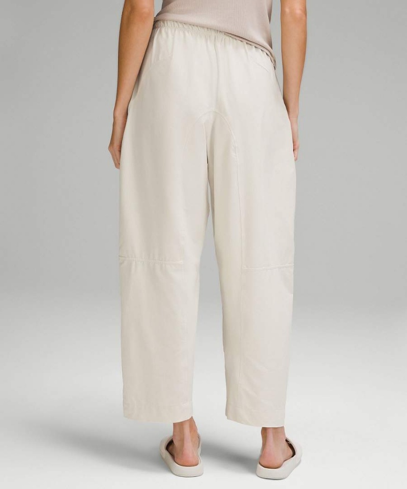 Lululemon Lätta Mid-Rise Barrel-Leg Cropped Byxor Dam Beige Sverige | QJXFYU816