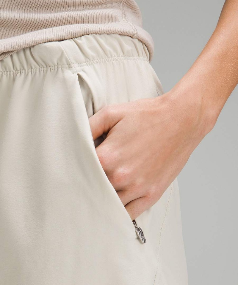Lululemon Lätta Mid-Rise Barrel-Leg Cropped Byxor Dam Beige Sverige | QJXFYU816