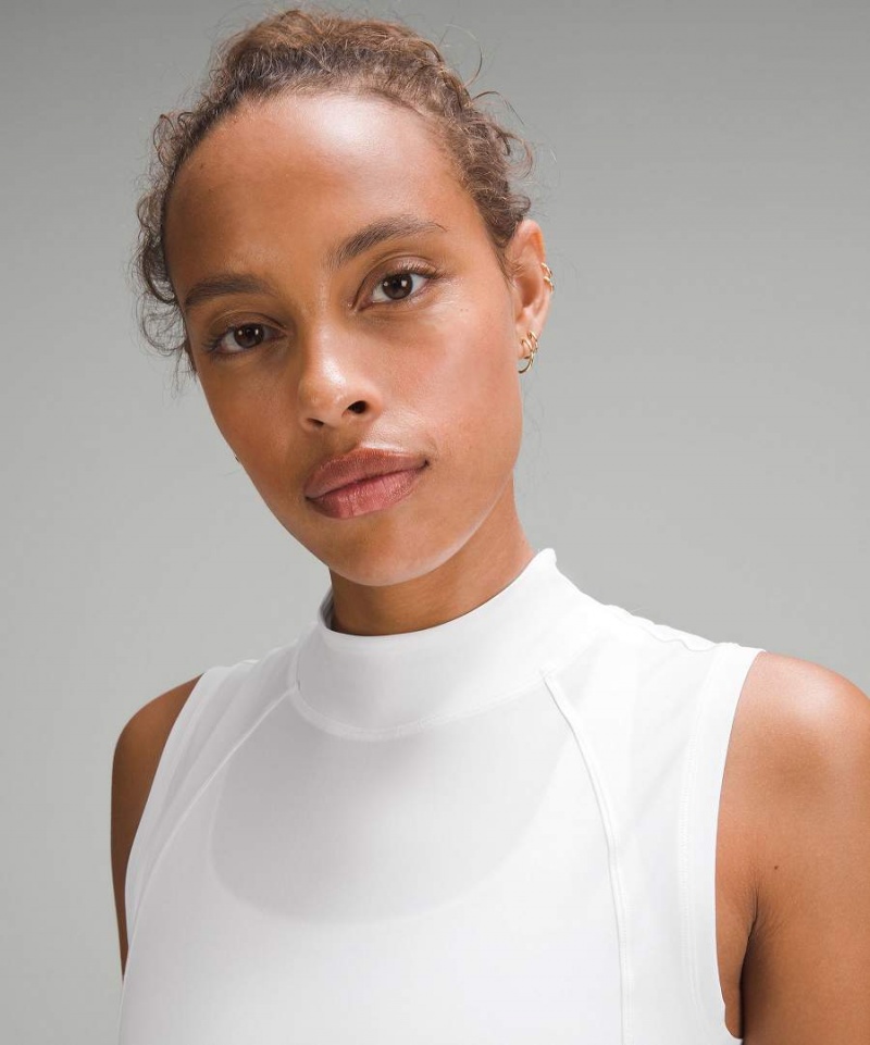 Lululemon Lätta Nulux Mock-Neck Linne Dam Vita Sverige | YSZHGL590