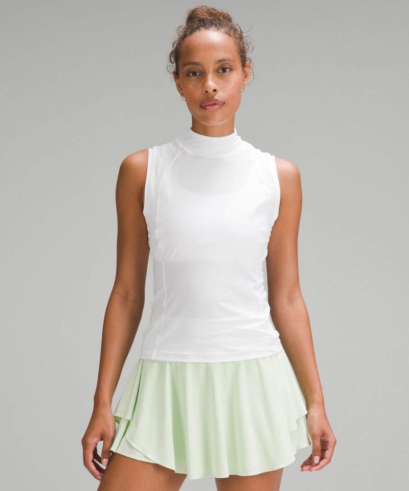 Lululemon Lätta Nulux Mock-Neck Linne Dam Vita Sverige | YSZHGL590