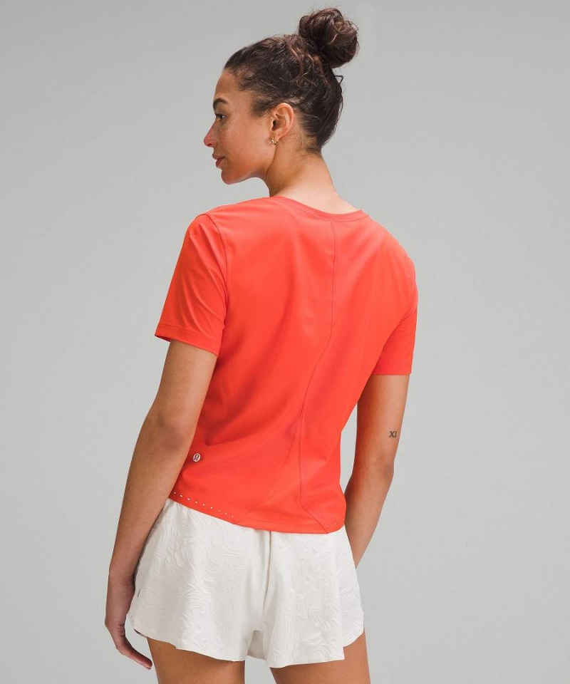 Lululemon Lätta Stretch Airflow Löpar T-shirt Dam Orange Orange Sverige | MLYCQD342