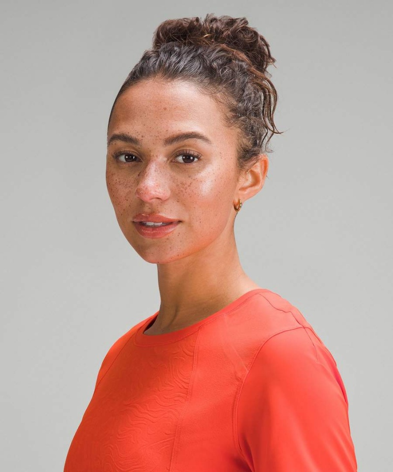 Lululemon Lätta Stretch Airflow Löpar T-shirt Dam Orange Orange Sverige | MLYCQD342