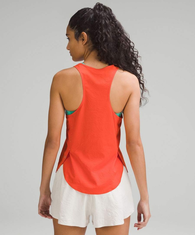 Lululemon Lätta Stretch Löpar Airflow Linne Dam Orange Sverige | KTWZGL495