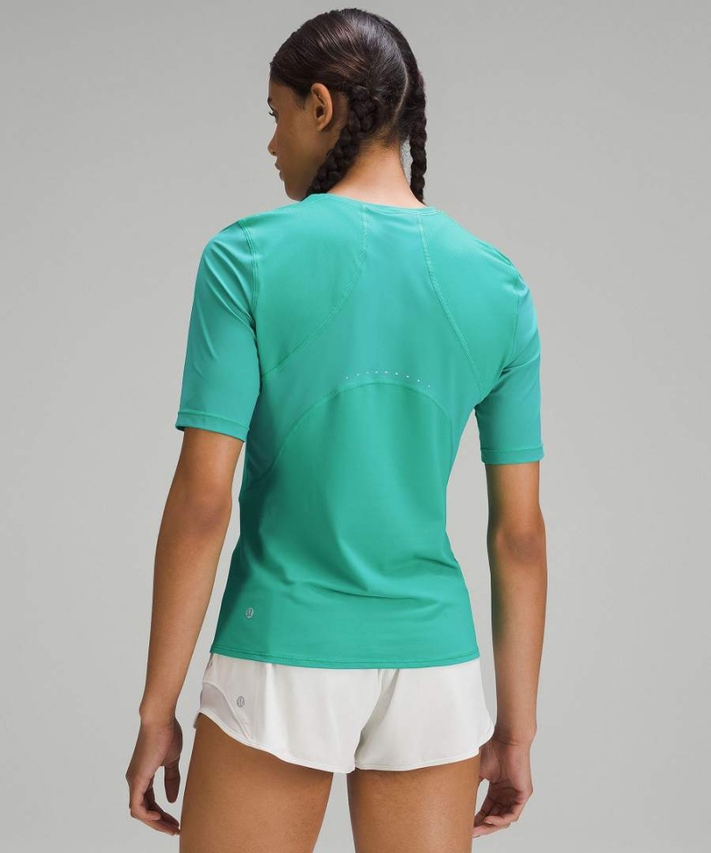 Lululemon Lätta Trail Löpar T-shirt Dam Gröna Sverige | EFCOQU375