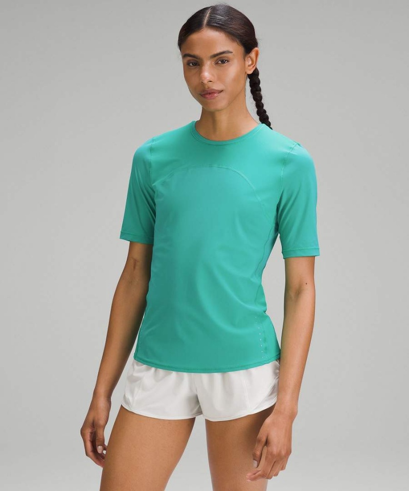 Lululemon Lätta Trail Löpar T-shirt Dam Gröna Sverige | EFCOQU375